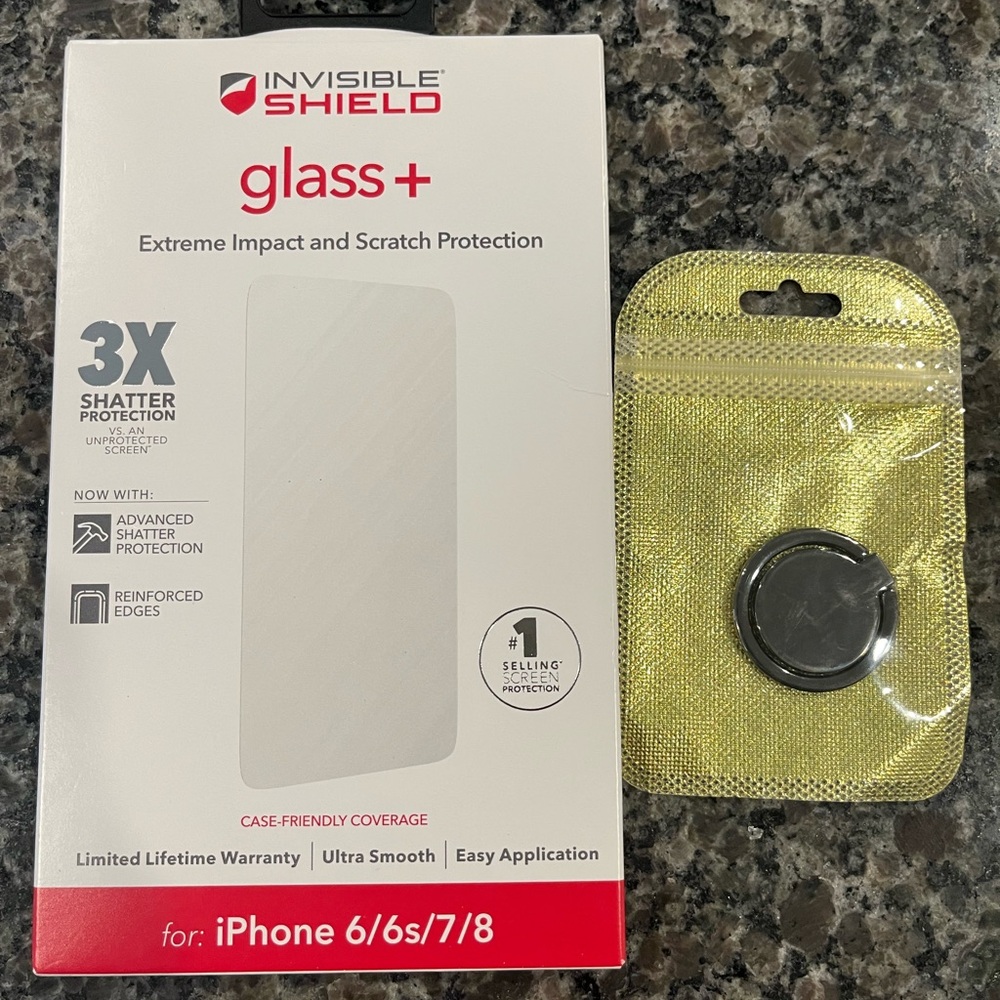 Zag Invisible Shield Glass + Screenen protector for iPhone 6,6s,7, or 8